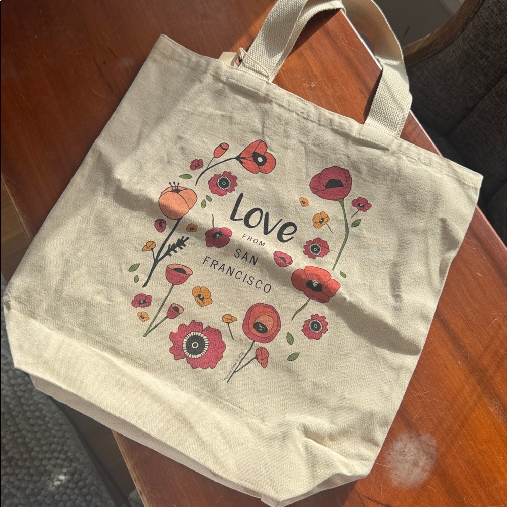 NEW Floral Canvas Tote Bag